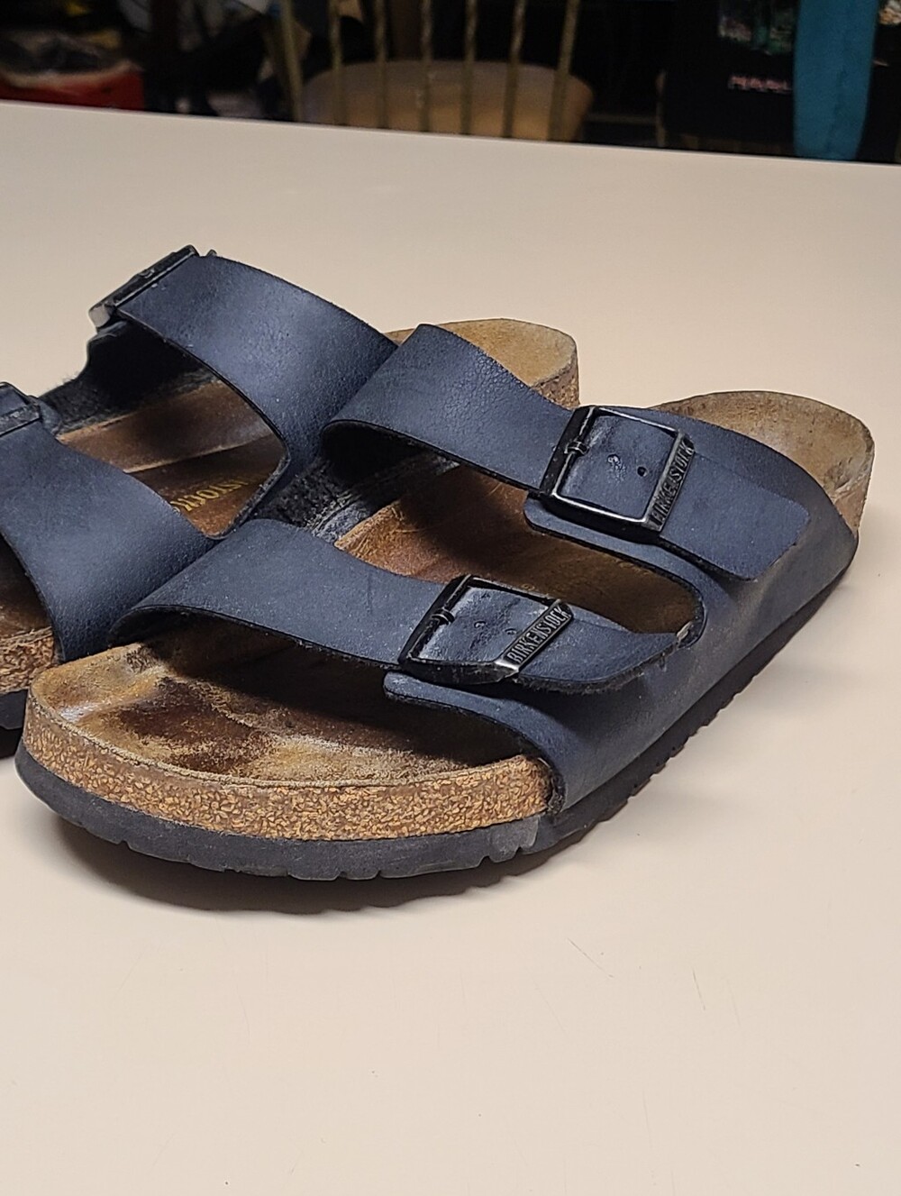 Birkenstock Arizona leather double strap slide sandals size 12